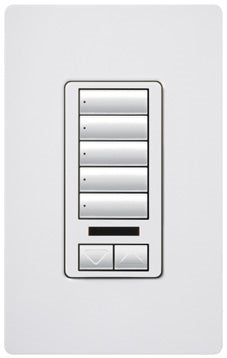 Lutron HQWD-W5BIR-GB HomeWorks QS Wired seeTouch Designer 5-Button with Raise/Lower Keypad and Infrared Received, in Greenbriar