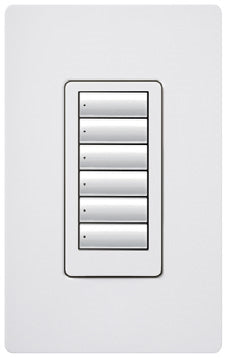 Lutron HQWD-W6B-PL HomeWorks QS Wired seeTouch Designer 6-Button Keypad, in Plum