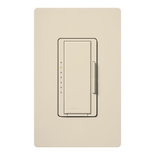 Lutron HWA-6D-LA HomeWorks QS Wired Maestro 600W Incandescent or 450W MLV Single/Multi-Location Dimmer, Matte Finish, Light Almond