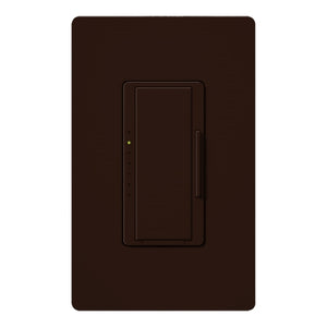 Lutron HWD-10D-BR HomeWorks QS Wired Maestro 1000W Incandescent or 800W Magnetic Low Voltage Single Pole / Multi Location Dimmer, in Brown