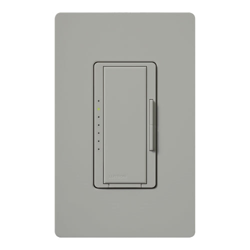 Lutron HWD-10D-GR HomeWorks QS Wired Maestro 1000W Incandescent or 800W Magnetic Low Voltage Single Pole / Multi Location Dimmer, in Gray