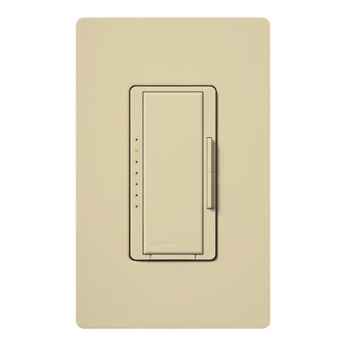 Lutron HWD-10ND-IV HomeWorks QS Wired Maestro 150W LED or 1000W Incandescent or 800W Magnetic Low Voltage Single Pole / Multi Location Dimmer, Neutral Wire Required, in Ivory