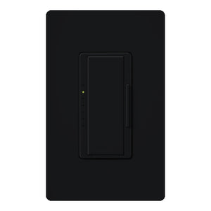 Lutron HWD-10ND-MN HomeWorks QS Wired Maestro 150W LED or 1000W Incandescent or 800W Magnetic Low Voltage Single Pole / Multi Location Dimmer, Neutral Wire Required, in Midnight