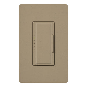 Lutron HWD-10ND-MS HomeWorks QS Wired Maestro 150W LED or 1000W Incandescent or 800W Magnetic Low Voltage Single Pole / Multi Location Dimmer, Neutral Wire Required, in Mocha Stone
