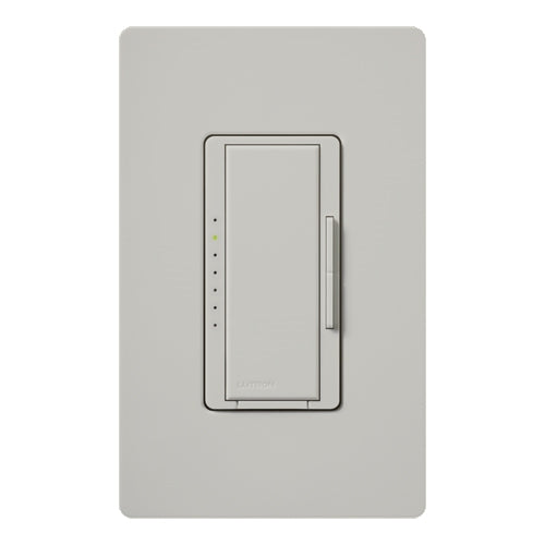 Lutron HWD-10ND-PD HomeWorks QS Wired Maestro 150W LED or 1000W Incandescent or 800W Magnetic Low Voltage Single Pole / Multi Location Dimmer, Neutral Wire Required, in Palladium