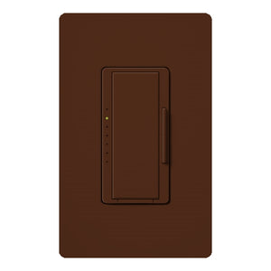 Lutron HWD-10ND-SI HomeWorks QS Wired Maestro 150W LED or 1000W Incandescent or 800W Magnetic Low Voltage Single Pole / Multi Location Dimmer, Neutral Wire Required, in Sienna