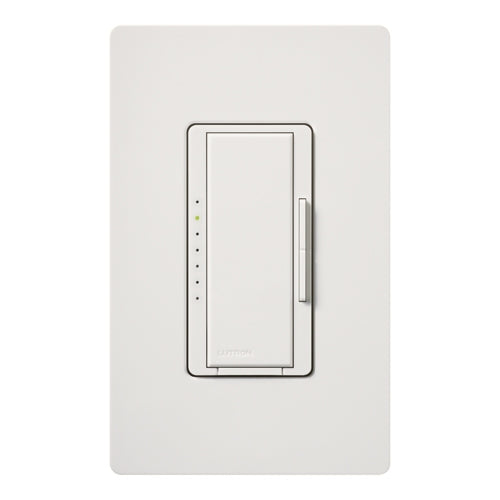 Lutron HWD-10ND-SW HomeWorks QS Wired Maestro 150W LED or 1000W Incandescent or 800W Magnetic Low Voltage Single Pole / Multi Location Dimmer, Neutral Wire Required, in Snow