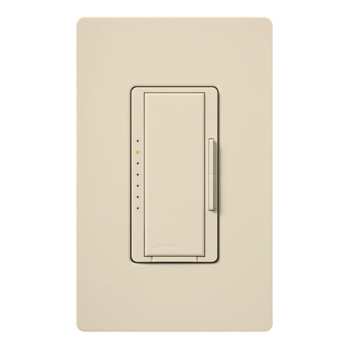 Lutron HWD-6D-ES HomeWorks QS Wired Maestro 600W Incandescent or 450W Magnetic Low Voltage Single Pole / Multi Location Dimmer, in Eggshell