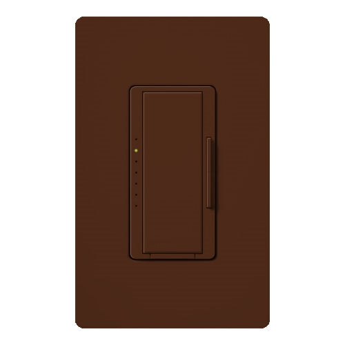 Lutron HWD-6ND-SI HomeWorks QS Wired Maestro 150W LED or 600W Incandescent or 450W Magnetic Low Voltage Single Pole / Multi Location Dimmer, Neutral Wire Required, in Sienna