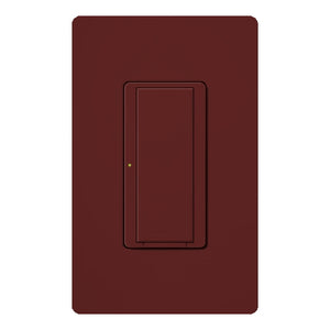 Lutron HWD-8ANS-MR HomeWorks QS Wired Maestro 8A Lighting or 5.8A Motor Single Pole / 3 Way / Multi Location Neutral Electronic Switch, in Merlot