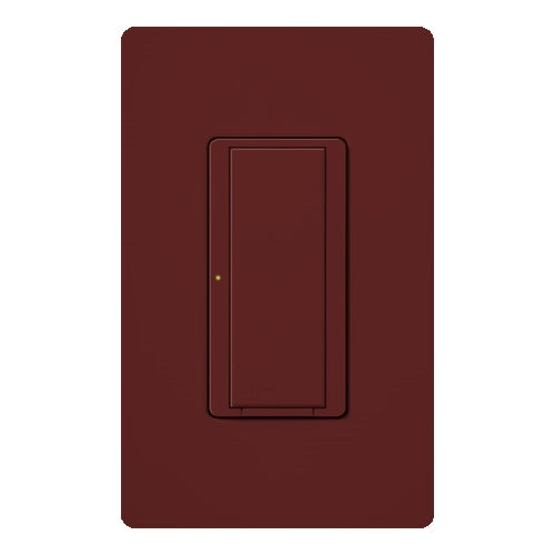 Lutron HWD-8ANS-MR HomeWorks QS Wired Maestro 8A Lighting or 5.8A Motor Single Pole / 3 Way / Multi Location Neutral Electronic Switch, in Merlot