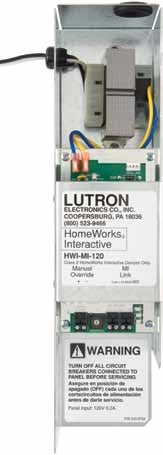Lutron HWI-MI-120 HomeWorks QS 120V Module Interface for Installation in HWI-PNL-8, HWBP-8D, HWAP-8D, PBK8, HWI-PNL-5, and HWBP-2S
