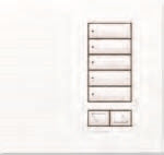 Lutron HWIS-5BRL-F-AR HomeWorks QS Wired International seeTouch 5-Button/Faceplate Kit with Raise/Lower, Frameless Style, Matte Finish, Argentum