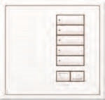 Lutron HWIS-5BRL-I-MC HomeWorks QS Wired International seeTouch 5-Button/Faceplate Kit with Raise/Lower, Insert Style, Matte Finish, Mica