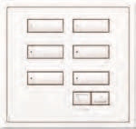 Lutron HWIS-6BRL-I-AW HomeWorks QS Wired International seeTouch 6-Button/Faceplate Kit with Raise/Lower, Insert Style, Matte Finish, Arctic White