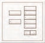 Lutron HWIS-7BRL-I-BB HomeWorks QS Wired International seeTouch 7-Button/Faceplate Kit with Raise/Lower, Insert Style, Matte Finish, Bright Brass