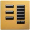 Lutron HWIS-8BRL-F-AU HomeWorks QS Wired International seeTouch 8-Button/Faceplate Kit with Raise/Lower, Frameless Style, Matte Finish, Gold