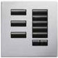 Lutron HWIS-8BRL-F-BC HomeWorks QS Wired International seeTouch 8-Button/Faceplate Kit with Raise/Lower, Frameless Style, Matte Finish, Bright Chrome