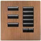 Lutron HWIS-8BRL-F-QZ HomeWorks QS Wired International seeTouch 8-Button/Faceplate Kit with Raise/Lower, Frameless Style, Matte Finish, Antique Bronze