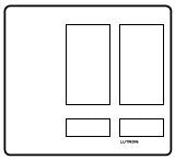Lutron LFK-T10CRL-BRA-E HomeWorks QS RF seeTouch 10-Button with Column Raise/Lower Engraved Faceplate Only, Brass Anodized Aluminum