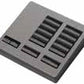 Lutron LFK-T10RL-SC-E HomeWorks QS RF seeTouch 10-Button with Master On/Off and Raise/Lower Engraved Faceplate Only, Satin Chrome
