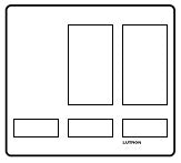 Lutron LFK-T10RL-SN-E HomeWorks QS RF seeTouch 10-Button with Master On/Off and Raise/Lower Engraved Faceplate Only, Satin Nickel