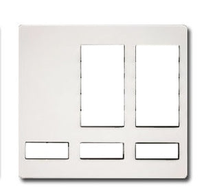 Lutron LFK-T10RL-WH-E HomeWorks RF Large Button Tabletop 10-button with Raise/Lower, Engraved, Faceplate Kit only in White