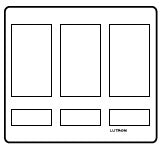 Lutron LFK-T15RL-SB-E HomeWorks QS RF seeTouch 15-Button with Master On/Off and Raise/Lower Engraved Faceplate Only, Satin Brass