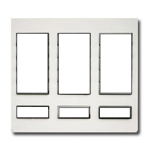 Lutron LFK-T15RL-WH-E HomeWorks RF Large Button Tabletop 15-button with Raise/Lower, Engraved, Faceplate Kit only in White