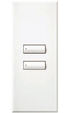 Lutron LFS-W2BS-SC HomeWorks QS Wired seeTouch Signature 2-Button Faceplate Kit, Architectural Metal Finish (Faceplate Only), in Satin Chrome