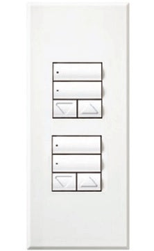 Lutron LFS-W2RLD-SN HomeWorks QS Wired seeTouch Signature Dual Group, Two Raise/Lower Faceplate Kit, Architectural Metal Finish (Faceplate Only), in Satin Nickel