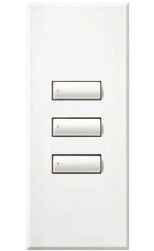 Lutron LFS-W3BS-SC HomeWorks QS Wired seeTouch Signature 3-Button Faceplate Kit, Architectural Metal Finish (Faceplate Only), in Satin Chrome