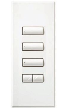 Lutron LFS-W3BSRL-SB HomeWorks QS Wired seeTouch Signature 3-Button, Raise/Lower Faceplate Kit, Architectural Metal Finish (Faceplate Only), in Satin Brass
