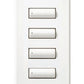 Lutron LFS-W4BS-BRA HomeWorks QS Wired seeTouch Signature 4-Button Faceplate Kit, Architectural Metal Finish (Faceplate Only), in Brass Anodized Aluminum