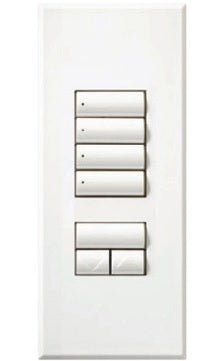 Lutron LFS-W4S-BC HomeWorks QS Wired seeTouch Signature 4-Screne, Raise/Lower Faceplate Kit, Architectural Metal Finish (Faceplate Only), in Bright Chrome