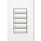 Lutron LFS-W5B-SN HomeWorks QS Wired seeTouch Signature 5-Button Faceplate Kit, Architectural Metal Finish (Faceplate Only), in Satin Nickel