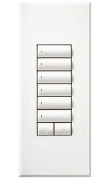 Lutron LFS-W6BRL-CLA HomeWorks QS Wired seeTouch Signature 6-Button, Raise/Lower Faceplate Kit, Architectural Metal Finish (Faceplate Only), in Clear Anodized Aluminum