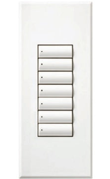 Lutron LFS-W7B-BRA HomeWorks QS Wired seeTouch Signature 7-Button Faceplate Kit, Architectural Metal Finish (Faceplate Only), in Brass Anodized Aluminum