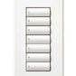 Lutron LFS-W7B-SN HomeWorks QS Wired seeTouch Signature 7-Button Faceplate Kit, Architectural Metal Finish (Faceplate Only), in White