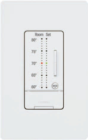 Lutron LRD-WST-F-GS SeeTemp Wall Control (Fahrenheit) in Goldstone