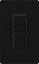 Lutron MA-L3L3-BL Maestro 2 x 300W Incandescent / Halogen Single Location Dual Dimmer in Black