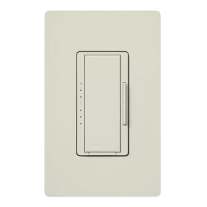 Lutron MA-PRO-LA Maestro Phase-selectable dimmer for LED, ELV, MLV and Incandescent lamp loads, Single Pole / 3-Way Dimmer in Light Almond