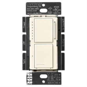 Lutron MACL-L3S25-BI Maestro Dual LED+ Dimmer and Switch 300-Watt Single Location Dimmer & 2.5A Switch in Biscuit