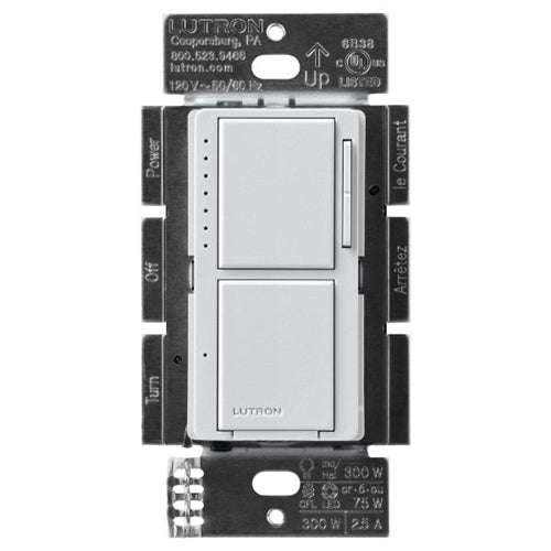 Lutron MACL-L3S25-PD Maestro Dual LED+ Dimmer and Switch 300-Watt Single Location Dimmer & 2.5A Switch in Palladium