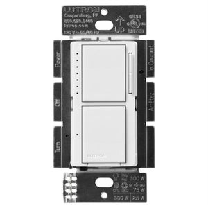 Lutron MACL-L3S25-WH Maestro Dual LED+ Dimmer and Switch 300-Watt Single Location Dimmer & 2.5A Switch in White