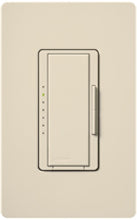 Lutron MAF-6AM-277-LA Maestro 277V / 6A Fluorescent 3-Wire / Hi-Lume LED Multi Location Dimmer in Light Almond