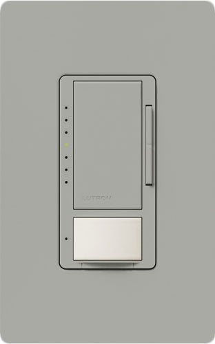 Lutron Vive MRF2S-8SD010-GR Wallbox Occupancy/Vacancy Single-Pole/Multi-Location Sensor Dimmer in Gray