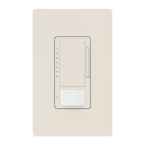 Lutron Vive MRF2S-8SDV010-LA Wallbox Vacancy Single-Pole/Multi-Location Sensor Dimmer in Light Almond