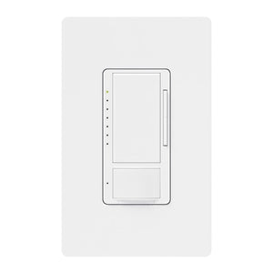 Lutron Vive MRF2S-8SDV010-WH Wallbox Vacancy Single-Pole/Multi-Location Sensor Dimmer in White