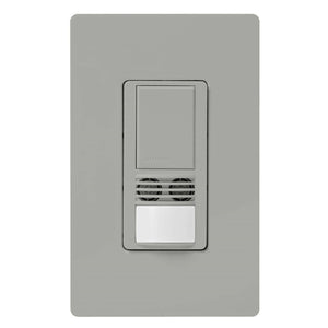 Lutron MS-A102-V-GR Maestro Dual Technology Ultrasonic and Passive Infrared Vacancy Sensor Switch for Single Circuit in Gray
